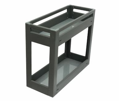 Aluminium Two Self Pullout Basket Gray Powder Coating