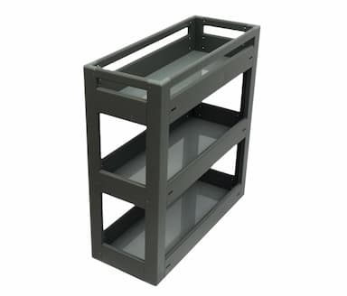 Aluminium Three Self Pullout Basket Gray Powder Coating