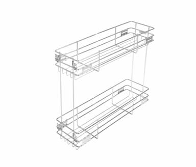 SS Wire Two Self Bottle Pullout Basket