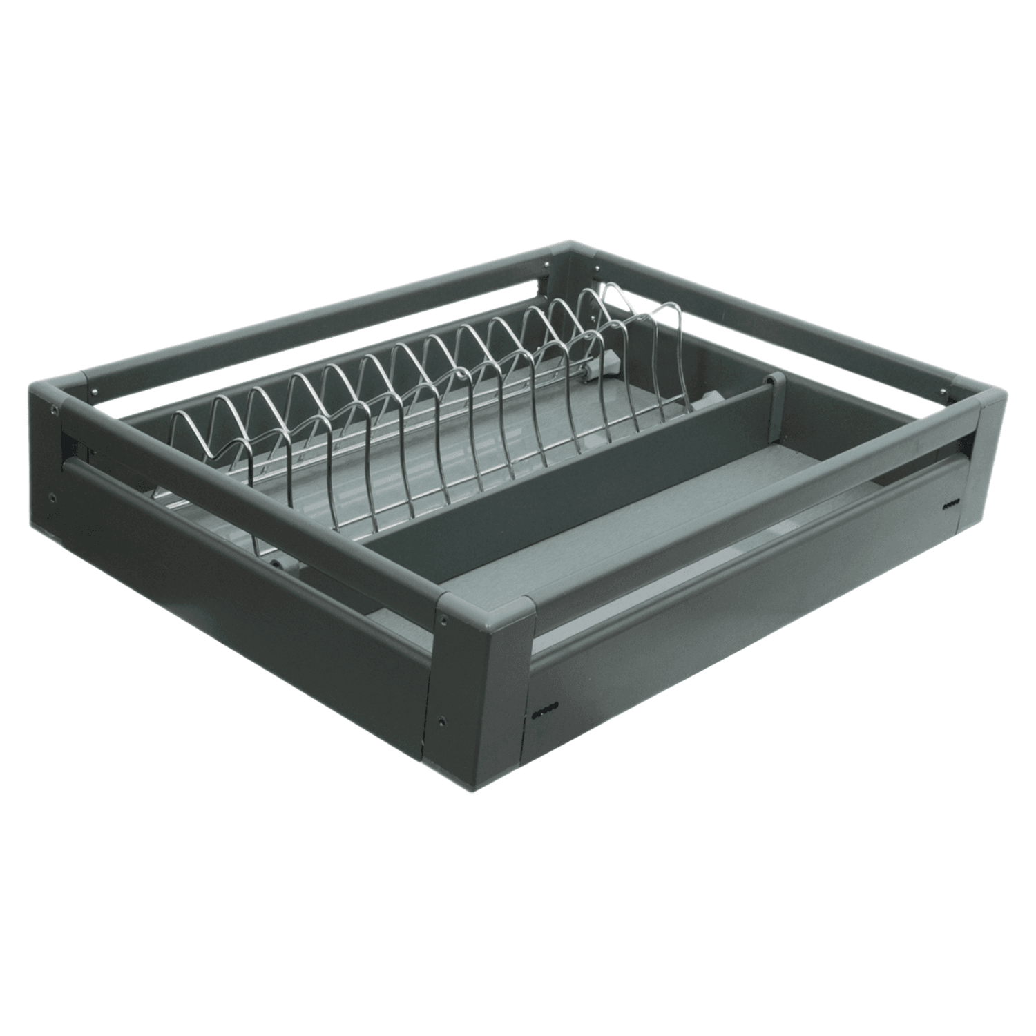 Aluminium 4" Cup & Saucer Basket Gray Powder Coating