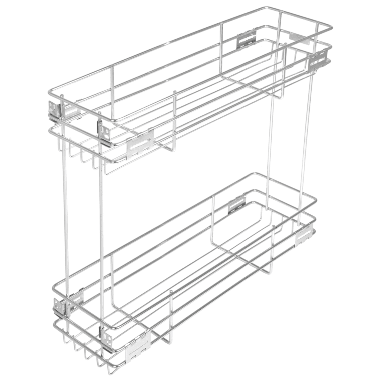 SS Wire Two Self Bottle Pullout Basket