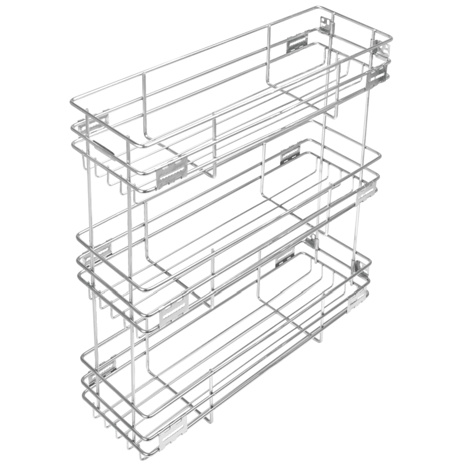 SS Wire Three Self Bottle Pullout Basket